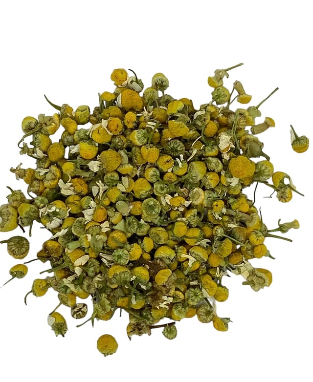 Whole Chamomile Blossoms Loose Leaf Tea.